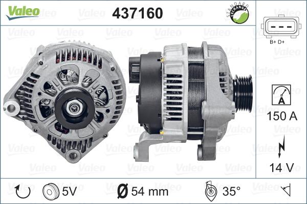 Valeo 437160 - Генератор avtolavka.club