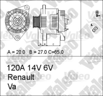 Valeo 437184 - Генератор avtolavka.club