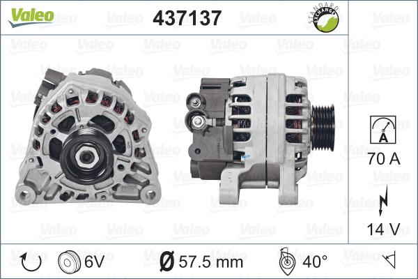 Valeo 437137 - Генератор avtolavka.club