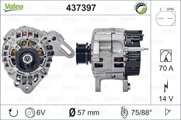 Valeo 437397 - Генератор avtolavka.club