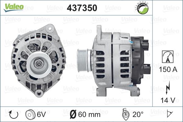 Valeo 437350 - Генератор avtolavka.club