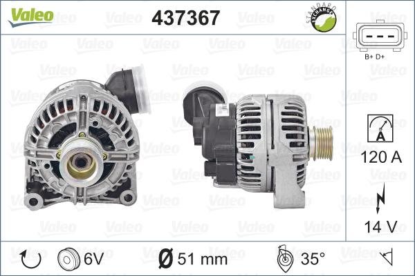 Valeo 437367 - Генератор avtolavka.club