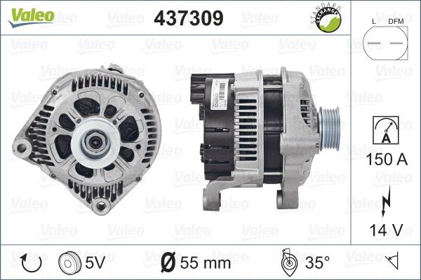 Valeo 437309 - Генератор avtolavka.club