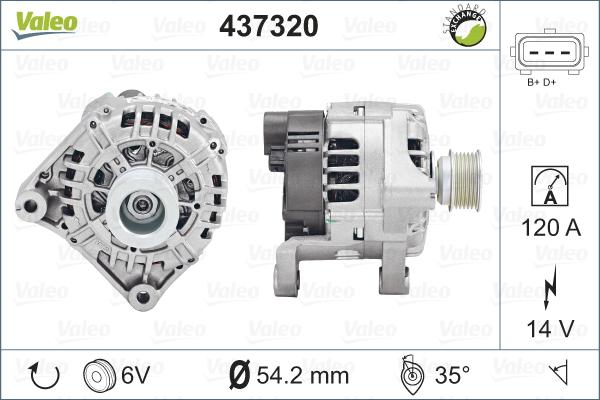 Valeo 437320 - Генератор avtolavka.club