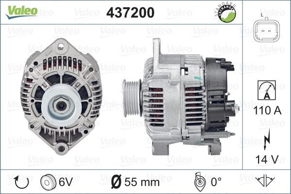 Valeo 437200 - Генератор avtolavka.club