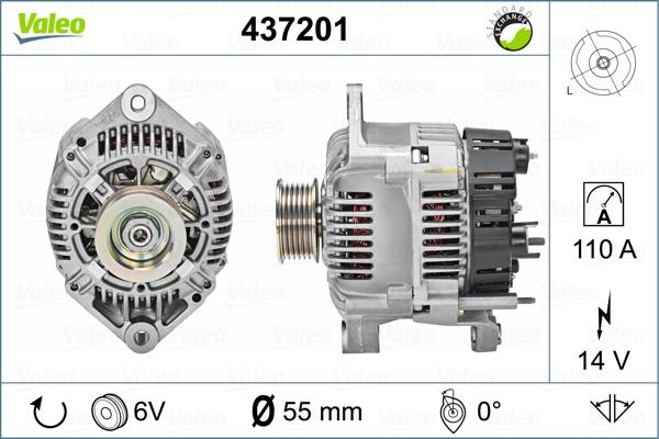 Valeo 437201 - Генератор avtolavka.club