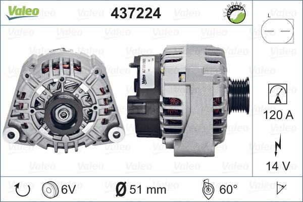 Valeo 437224 - Генератор avtolavka.club