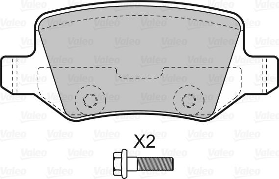 Valeo 598583 - Гальмівні колодки, дискові гальма avtolavka.club