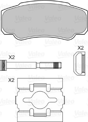 Valeo 598570 - Гальмівні колодки, дискові гальма avtolavka.club