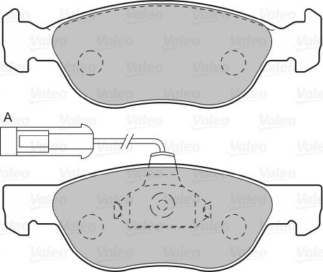 Valeo 598611 - Гальмівні колодки, дискові гальма avtolavka.club