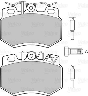 Valeo 598119 - Гальмівні колодки, дискові гальма avtolavka.club