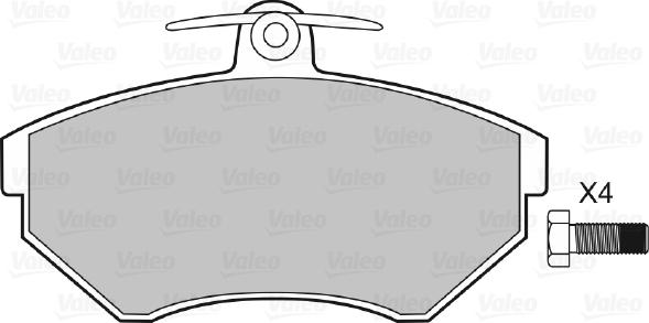 Valeo 598330 - Гальмівні колодки, дискові гальма avtolavka.club