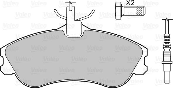 Valeo 598398 - Гальмівні колодки, дискові гальма avtolavka.club