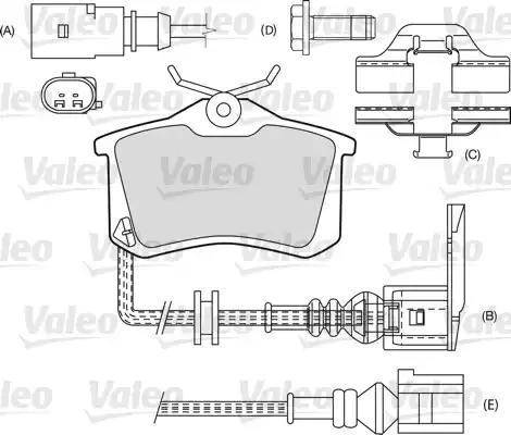 Valeo 598485 - Гальмівні колодки, дискові гальма avtolavka.club