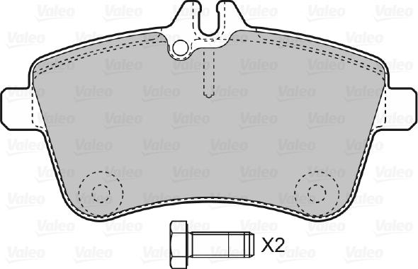 Valeo 598795 - Гальмівні колодки, дискові гальма avtolavka.club