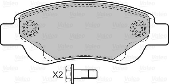 Valeo 598718 - Гальмівні колодки, дискові гальма avtolavka.club