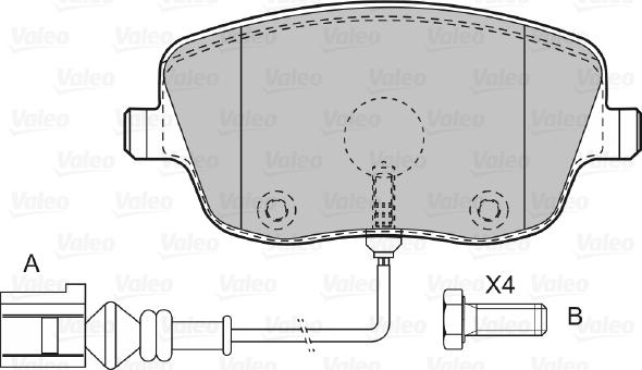 Valeo 598720 - Гальмівні колодки, дискові гальма avtolavka.club