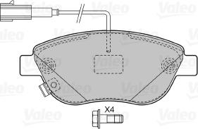 Valeo 598721 - Гальмівні колодки, дискові гальма avtolavka.club