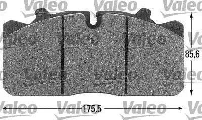 Valeo 541665 - Гальмівні колодки, дискові гальма avtolavka.club