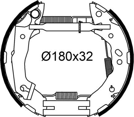 Valeo 554992 - Комплект гальм, барабанний механізм avtolavka.club