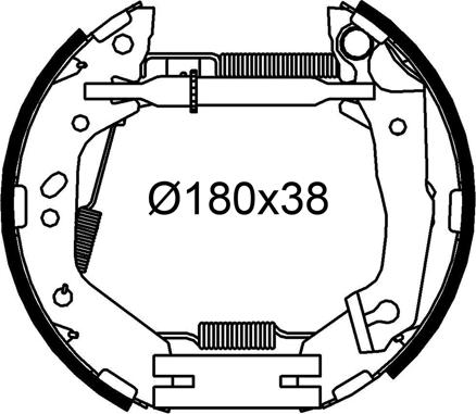 Valeo 554954 - Комплект гальм, барабанний механізм avtolavka.club