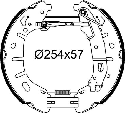 Valeo 554952 - Комплект гальм, барабанний механізм avtolavka.club