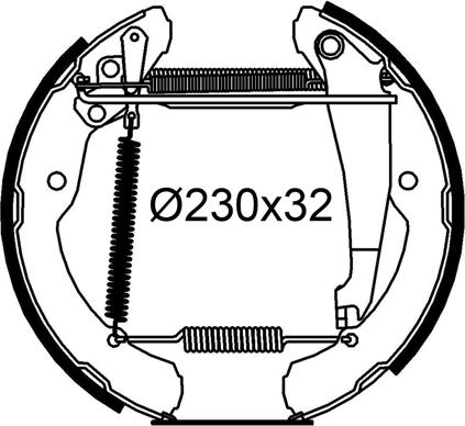 Valeo 554961 - Комплект гальм, барабанний механізм avtolavka.club