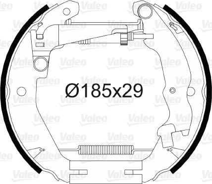 Valeo 554900 - Комплект гальм, барабанний механізм avtolavka.club