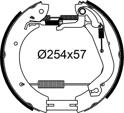 Valeo 554917 - Комплект гальм, барабанний механізм avtolavka.club