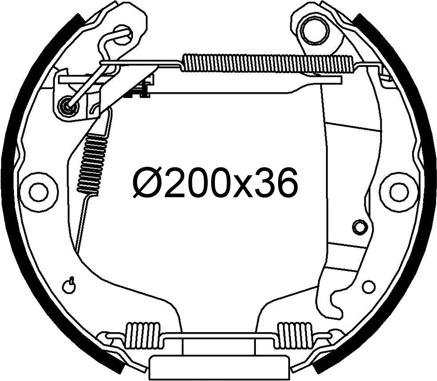 Valeo 554986 - Комплект гальм, барабанний механізм avtolavka.club