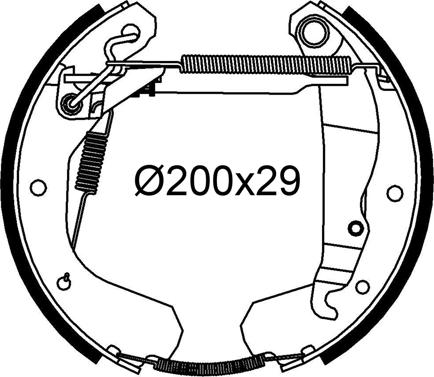 Valeo 554987 - Комплект гальм, барабанний механізм avtolavka.club