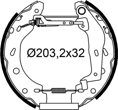 Valeo 554974 - Комплект гальм, барабанний механізм avtolavka.club