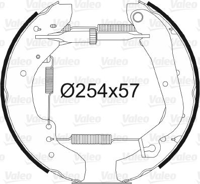 Valeo 554565 - Комплект гальм, барабанний механізм avtolavka.club