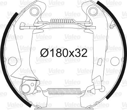 Valeo 554501 - Комплект гальм, барабанний механізм avtolavka.club