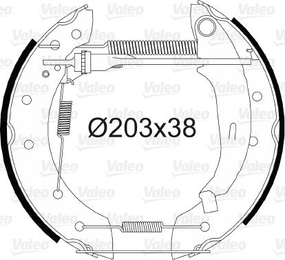 Valeo 554698 - Комплект гальм, барабанний механізм avtolavka.club