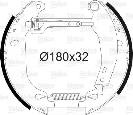 Valeo 554672 - Комплект гальм, барабанний механізм avtolavka.club