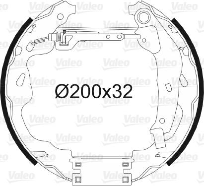 Valeo 554859 - Комплект гальм, барабанний механізм avtolavka.club