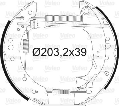 Valeo 554805 - Комплект гальм, барабанний механізм avtolavka.club