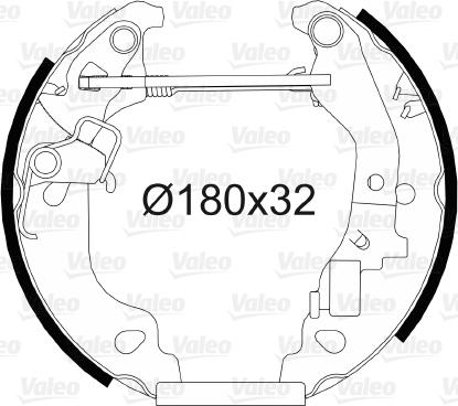 Valeo 554811 - Комплект гальм, барабанний механізм avtolavka.club