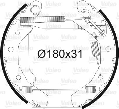 Valeo 554870 - Комплект гальм, барабанний механізм avtolavka.club