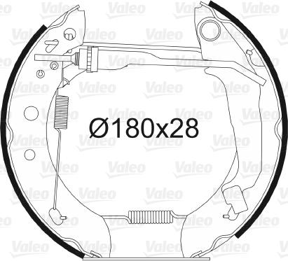 Valeo 554799 - Комплект гальм, барабанний механізм avtolavka.club