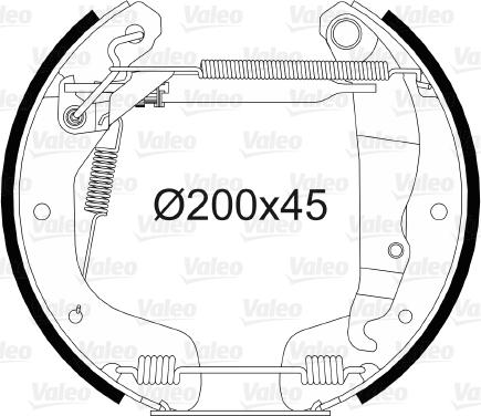 Valeo 554794 - Комплект гальм, барабанний механізм avtolavka.club