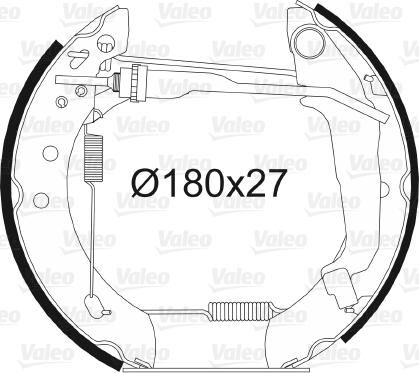 Valeo 554798 - Комплект гальм, барабанний механізм avtolavka.club