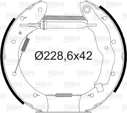 Valeo 554701 - Комплект гальм, барабанний механізм avtolavka.club