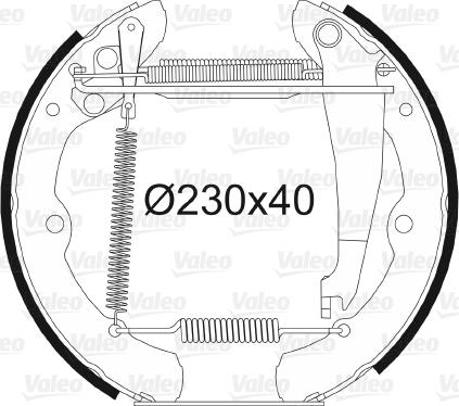 Valeo 554784 - Комплект гальм, барабанний механізм avtolavka.club