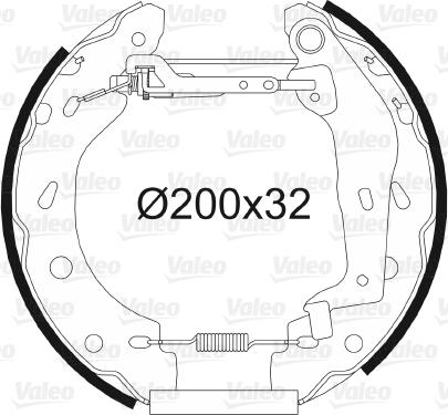 Valeo 554787 - Комплект гальм, барабанний механізм avtolavka.club