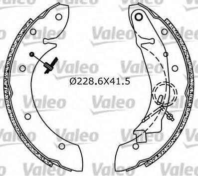 Valeo 554708 - Комплект гальм, барабанний механізм avtolavka.club