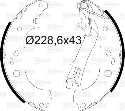 Valeo 564085 - Комплект гальм, барабанний механізм avtolavka.club