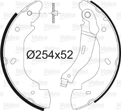 Valeo 564023 - Комплект гальм, барабанний механізм avtolavka.club