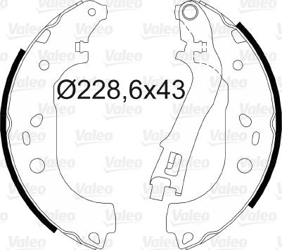 Valeo 564073 - Комплект гальм, барабанний механізм avtolavka.club